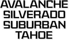 Chevrolet Avalanche / Silverado / Suburban / Tahoe